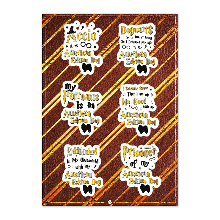 American Eskimo Dog Stickers – American Eskimo Dog Sticker Sheet