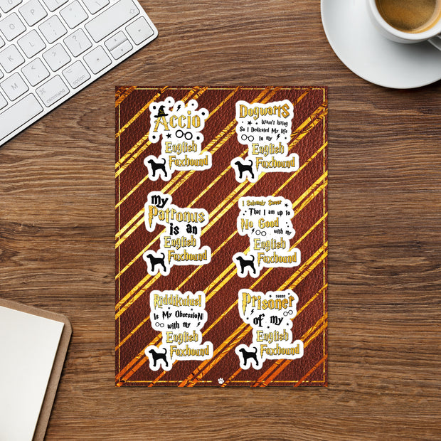 English Foxhound Stickers – English Foxhound Sticker Sheet