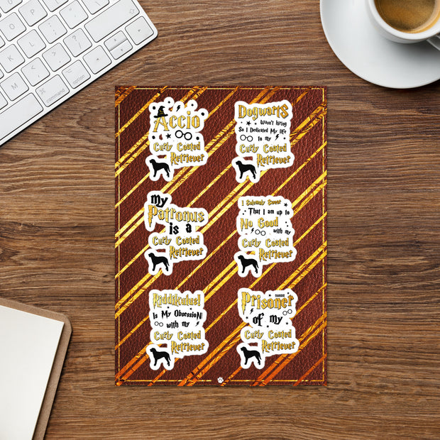 Curly Coated Retriever Stickers – Curly Coated Retriever Sticker Sheet
