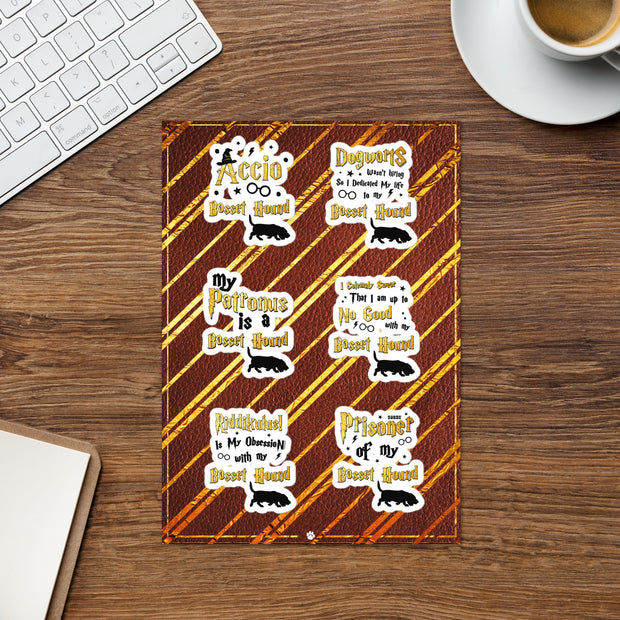 Basset Hound Stickers – Basset Hound Sticker Sheet