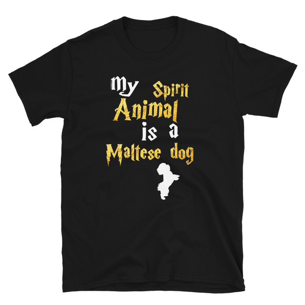 Maltese Dog T shirt -  Spirit Animal Unisex T-shirt