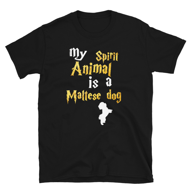 Maltese Dog T shirt -  Spirit Animal Unisex T-shirt