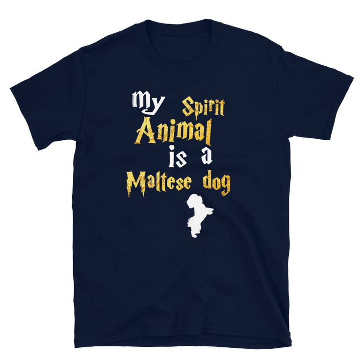 Maltese Dog T shirt -  Spirit Animal Unisex T-shirt
