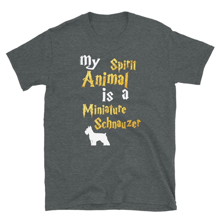 Miniature Schnauzer T shirt -  Spirit Animal Unisex T-shirt
