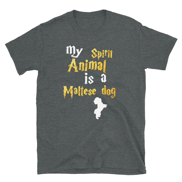 Maltese Dog T shirt -  Spirit Animal Unisex T-shirt