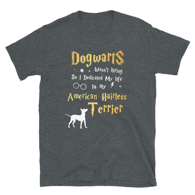 American Hairless Terrier T Shirt - Dogwarts Shirt
