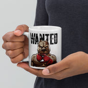 Dog Hero BANG White glossy mug