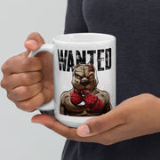 Dog Hero BANG White glossy mug
